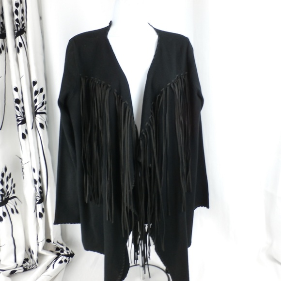 Kate & Mallory Sweater Knit  Fringe Whipstitch M - Picture 1 of 7